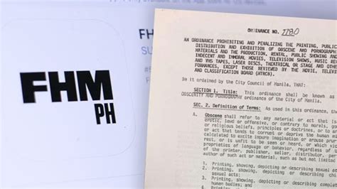 fhm scandal|FHM fails to convince SC to void Manila’s anti.